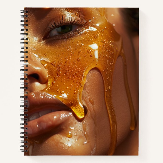 Honey Drip Beauty – Sensual Golden Portraits of Wo Notebook (Front)