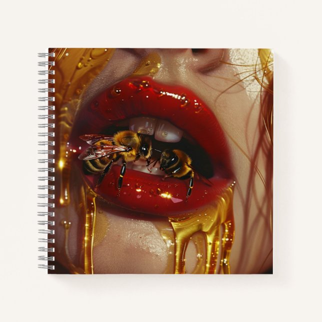 Honey Drip Beauty – Sensual Golden Portraits of Wo Notebook (Front)