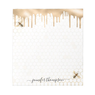 Honey Drip Bee Personalised Notepad