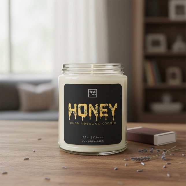 Honey Drip Beeswax Candle Label (Creator Uploaded)