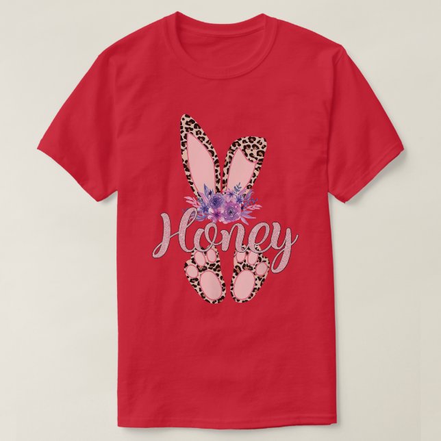 Honey  Easter BunnyCheetah Leopard PrintMother's D T-Shirt (Design Front)