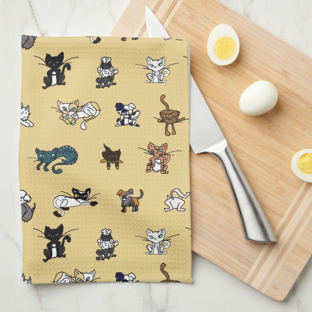 Honey Elemental pets Tea Towel (Quarter Fold)
