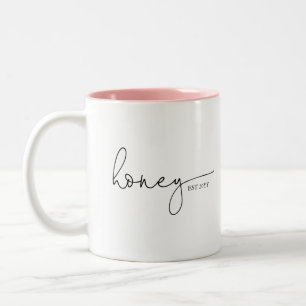 Honey Established Grandma Gift Mother's Day Two-Tone Coffee Mug