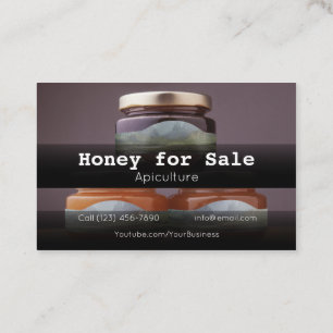 Honey for Sale Apiculture Business Company Busine Business Card
