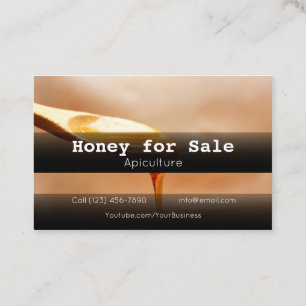 Honey for Sale Apiculture Business Company Busines Business Card