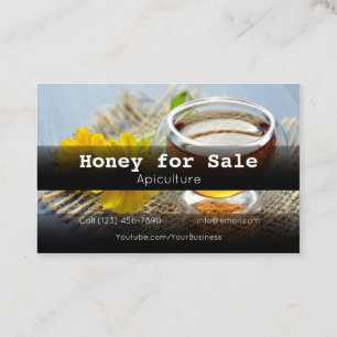 Honey for Sale Apiculture Business Company Busines Card
