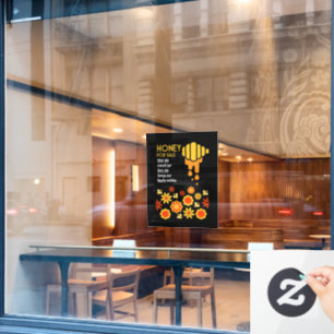 Honey For Sale Window Cling