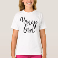 Honey Girl Typography Black & White Girly Kids