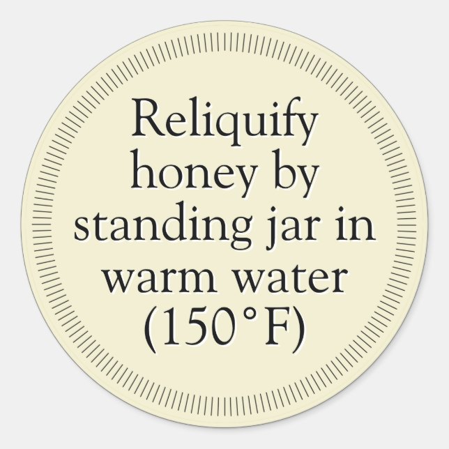 Honey Granulation Gold Classic Round Sticker (Front)