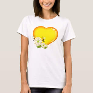 Honey heart, Bees and Flowers T-Shirt