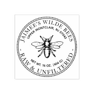 Honey Heraldic Bee Stamp