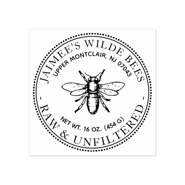 Honey Heraldic Bee Stamp (Imprint)