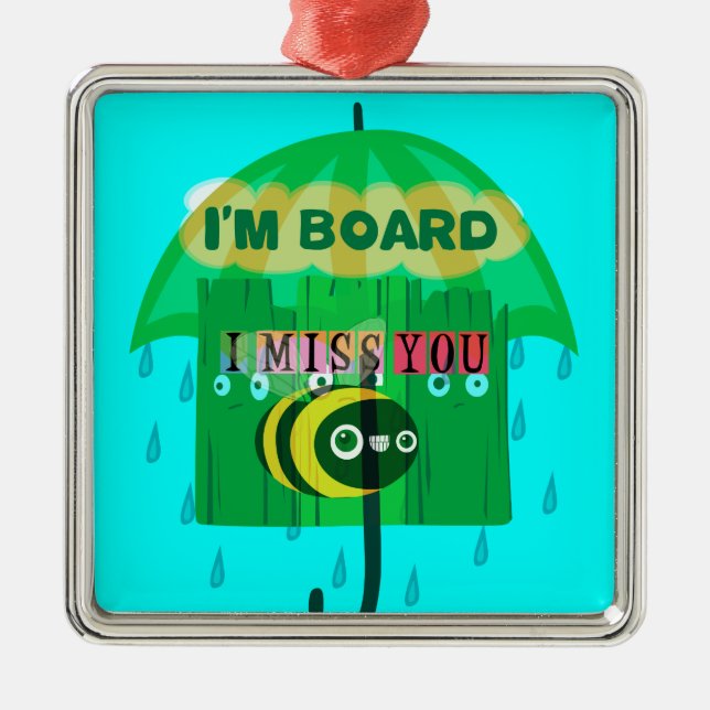 Honey I Miss You So Much Metal Tree Decoration (Front)