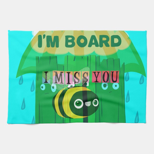 Honey I Miss You So Much Tea Towel (Horizontal)