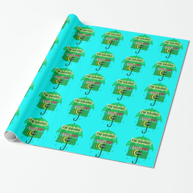 Honey I Miss You So Much Wrapping Paper (Unrolled)
