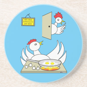 Honey, I'm Home Chickens Coaster