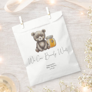 Honey jar and teddy Bear - We can bearly wait Favour Bags