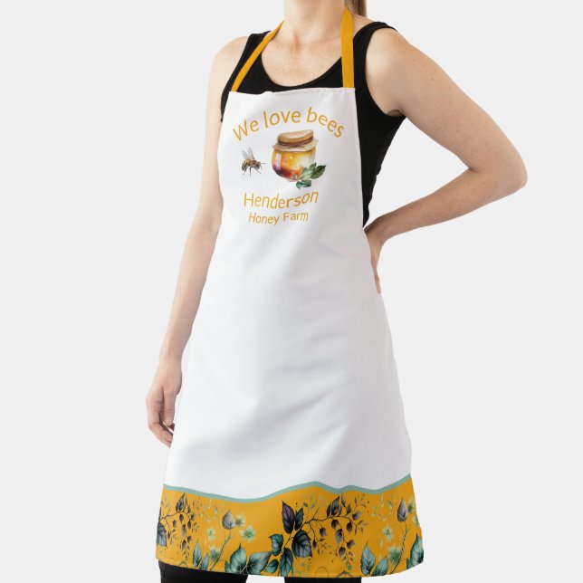 Honey Jar and Vines Honey Business Apron (Insitu)