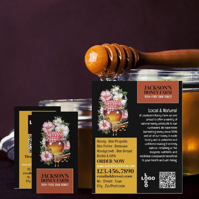 Honey Jar - Beekeeper, Honey Farmer Business Card (Creator Uploaded)