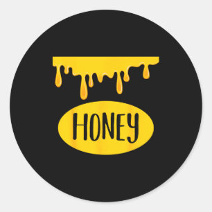 Honey Jar Funny Lazy Matching Costume Honeyt  Classic Round Sticker
