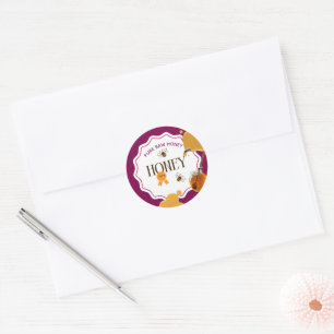 Honey Jar Honeybee Honeycomb Bee Apiary Classic Round Sticker