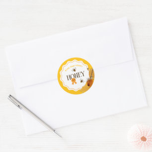 Honey Jar Honeybee Honeycomb Bee Apiary Classic Round Sticker