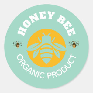 Honey Jar Honeybee Honeycomb Bee Apiary Classic Round Sticker