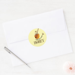 Honey Jar Honeybee Honeycomb Bee Apiary Classic Round Sticker