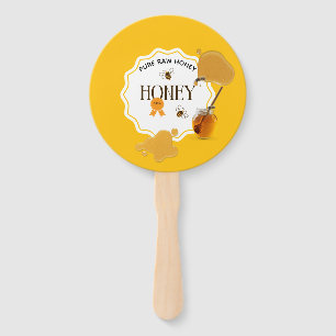 Honey Jar Honeybee Honeycomb Bee Apiary Hand Fan