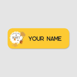 Honey Jar Honeybee Honeycomb Bee Apiary Name Tag