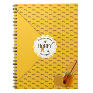Honey Jar Honeybee Honeycomb Bee Apiary Notebook