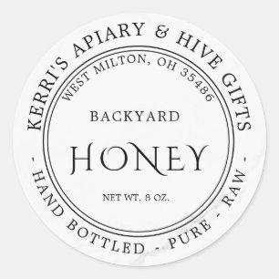 Honey jar Honeycomb Business stickers Labels