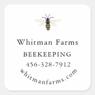 Honey jar Honeycomb Business stickers Labels