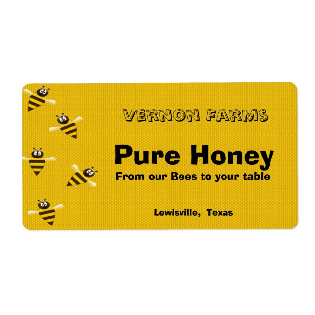 Honey Jar Label (Front)