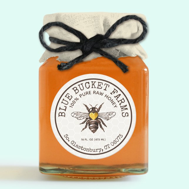  Honey Jar Label Honeycomb Bee (Creator Uploaded)