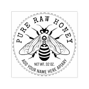 Honey Jar Labelling   Honeybee Honeycomb Bee Apiar Self-inking Stamp