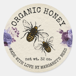 Honey Jar Labels Honeybee Honeycomb Bee Apiary