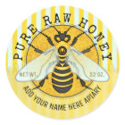 Honey Jar Labels | Honeybee Honeycomb Bee Apiary
