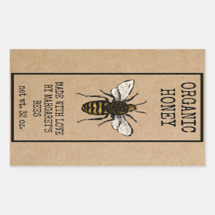 Honey Jar Labels Honeybee Honeycomb Bee Apiary