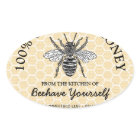Honey Jar Labels | Honeybee Honeycomb Food