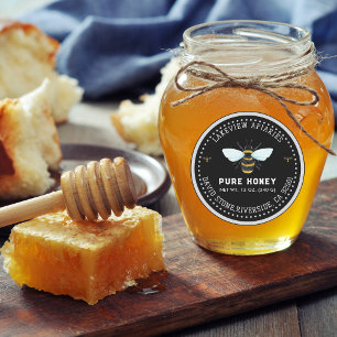 Honey Jar Labels   Pure Honey Custom Level