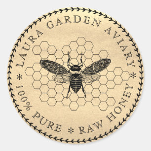 Honey jar lid label for Bee Comb Apiary