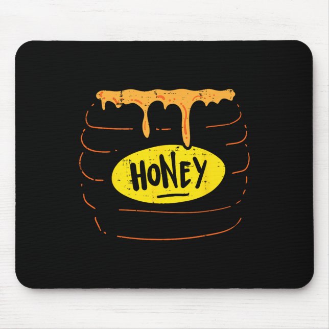 Honey Jar Pot Costume Fun Sweet Halloween Men Wome Mouse Mat (Front)