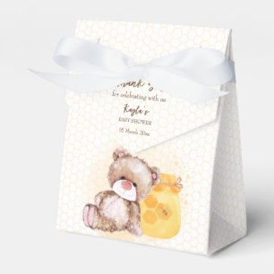 Honey jar teddy bear bearly wait baby shower  favour box
