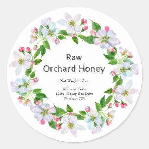 Honey Jar  Watercolor Label   Orchard Honey