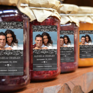 Honey Jelly Jar Labels Photo Wedding Jar Thank You