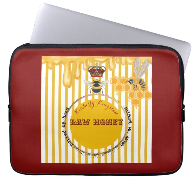 honey label laptop sleeve (Front)