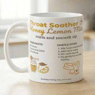 Honey Lemon Get Well Comfort Recipe Coffee Mug