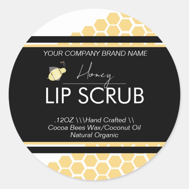 Honey Lip Business Packaging Square Sticker (Front)