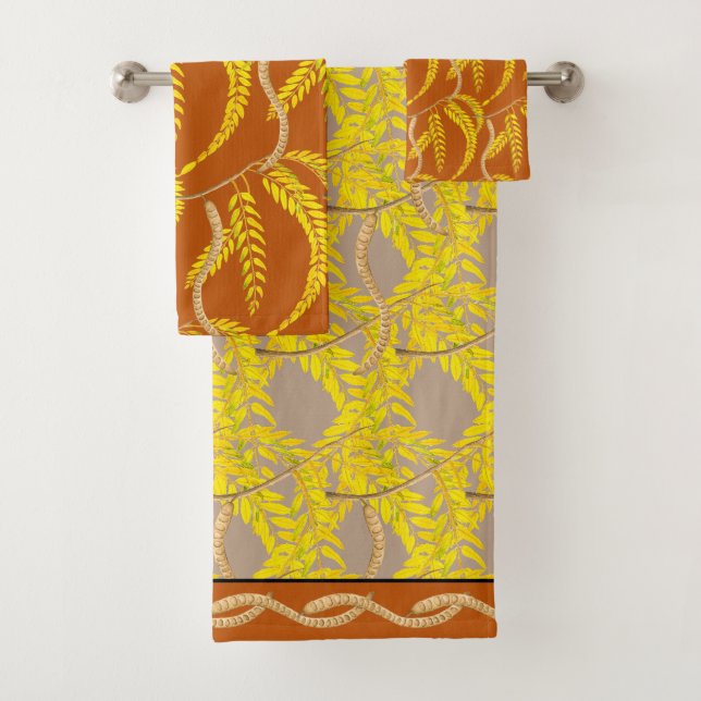 Honey Locust on a Bathroom Towel Set  (Insitu)